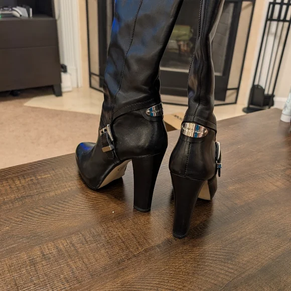 Michael Kors Black Heeled Boots - Picture 4 of 9